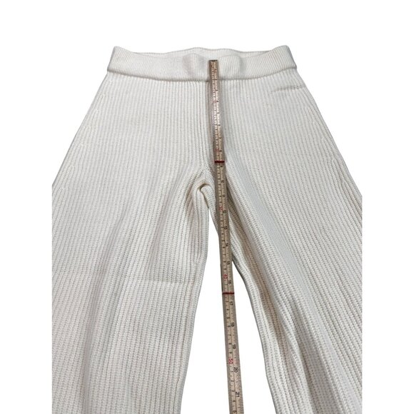 Gap Womens Ribbed Wide-Leg Knit Pants XSP Birch Cotton Blend - Picture 10 of 12
